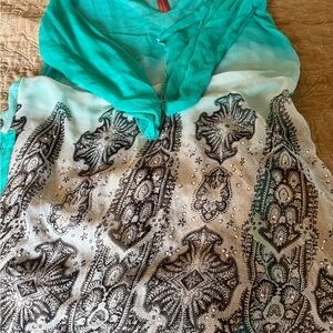 Teal and Black Beaded Tunic